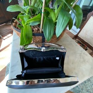 Dress black and crystal purse